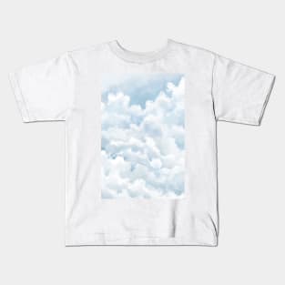 Blue Fluffy Clouds Kids T-Shirt